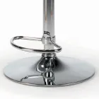 Dreh- und höhenverstellbarer Hocker aus Samt und Stahl – Alassio Viadurini