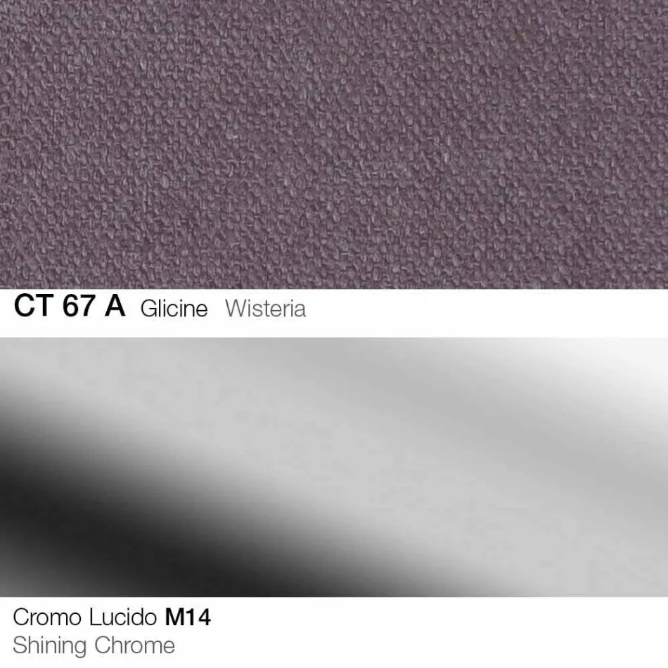 Drehbarer Hocker aus Stoff und Stahl mit Gasfeder Made in Italy - Marchesi Viadurini