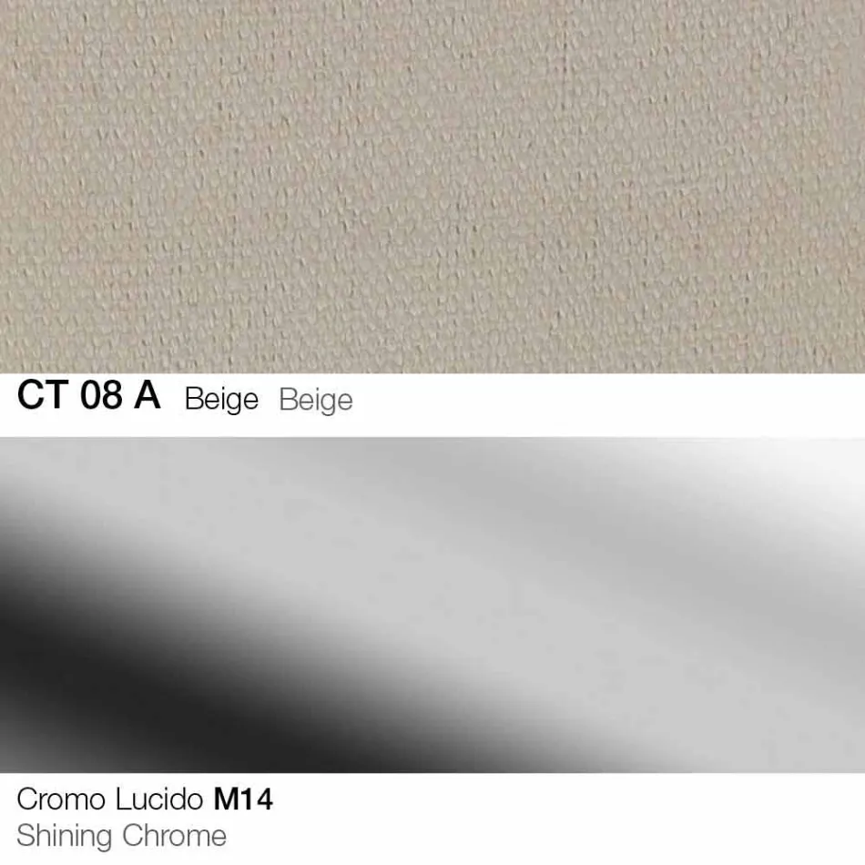 Drehbarer Hocker aus Stoff und Stahl mit Gasfeder Made in Italy - Marchesi Viadurini