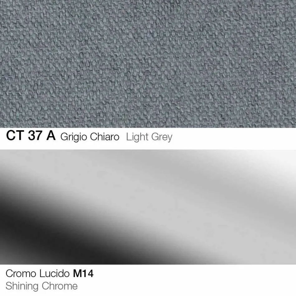 Drehbarer Hocker aus Stoff und Stahl mit Gasfeder Made in Italy - Marchesi Viadurini