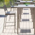 Stapelbarer Outdoor-Hocker aus lackiertem Stahl Made in Italy - Nilda Viadurini