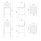 Stapelbarer Outdoor-Hocker aus Metall Made in Italy 2 Stück - Simply Viadurini