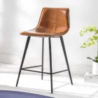 Hocker aus Kunstleder H 80, Base 4 Legs - Ovid Viadurini