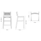 Hocker aus massiver Buche mit farbigem Seilgeflecht, hergestellt in Italien – Nora Viadurini