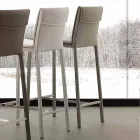 Hocker aus Metall und Stahl und modernem Kunstleder made in Italy Prato Viadurini