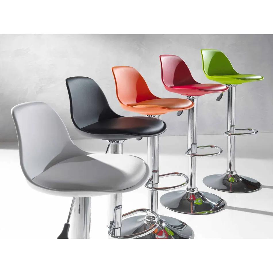 Hocker aus Polypropylen, modernes Design und Liftable - Pink Viadurini