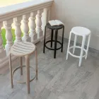 Hocker aus glasfaserverstärktem Polypropylen in verschiedenen Farben - Neev Viadurini