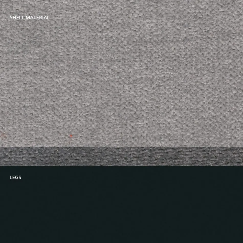 Hocker aus Stoff und anthrazitfarbenem Metalldesign Made in Italy - Marianet Viadurini