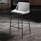 Moderner Hocker aus farbigem Metall und Stoff Made in Italy - Marianet Viadurini