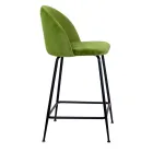 Samt-Hocker mit Metallgestell in verschiedenen Ausführungen - Penna Viadurini