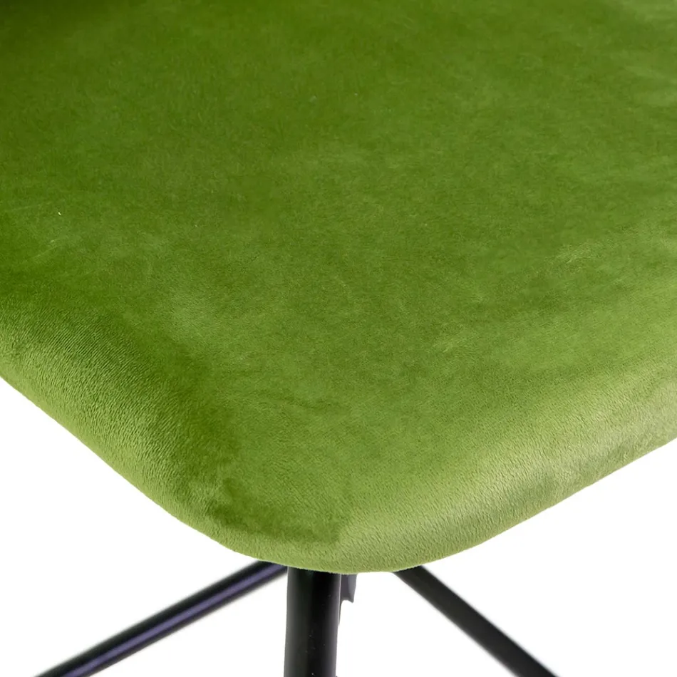 Samt-Hocker mit Metallgestell in verschiedenen Ausführungen - Penna Viadurini