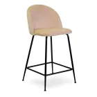 Samt-Hocker mit Metallgestell in verschiedenen Ausführungen - Penna Viadurini