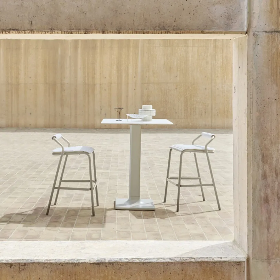 Outdoor Hocker mit Kissen Made in Italy - Noss by Varaschin Viadurini