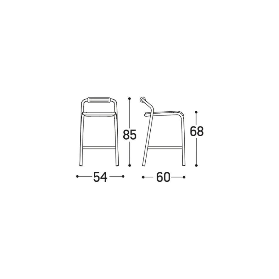 Outdoor Hocker mit Kissen Made in Italy - Noss by Varaschin Viadurini