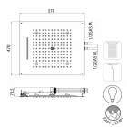 Duschkopf mit LED-Leuchten zwei modernen Design Traum Jets Viadurini