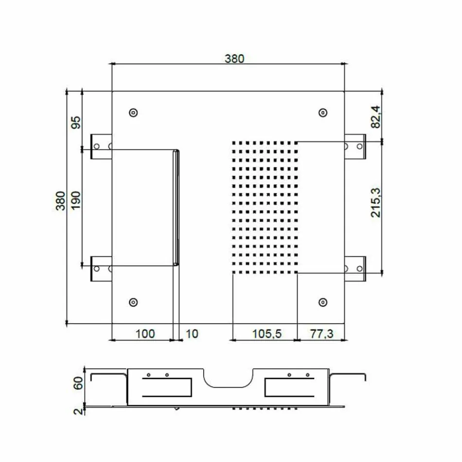 Stahldecke Duschkopf mit Doppelstrahl Made in Italy - Quinto Viadurini