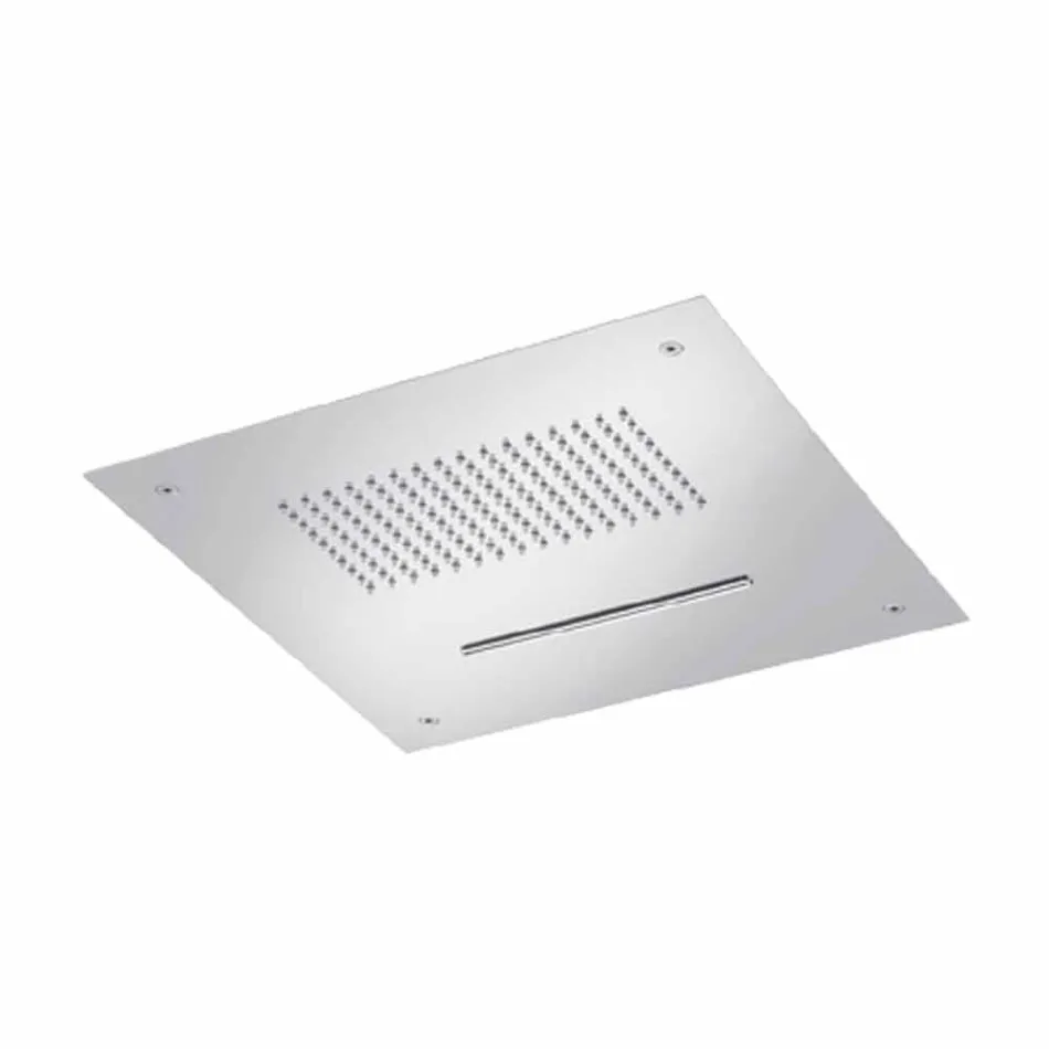 Stahldecke Duschkopf mit Doppelstrahl Made in Italy - Quinto Viadurini