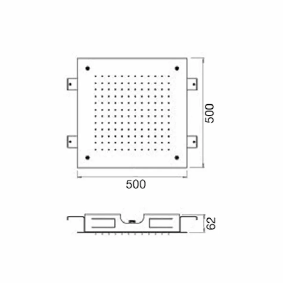 Single Jet Decken-Duschkopf aus Edelstahl Made in Italy - Cauro Viadurini