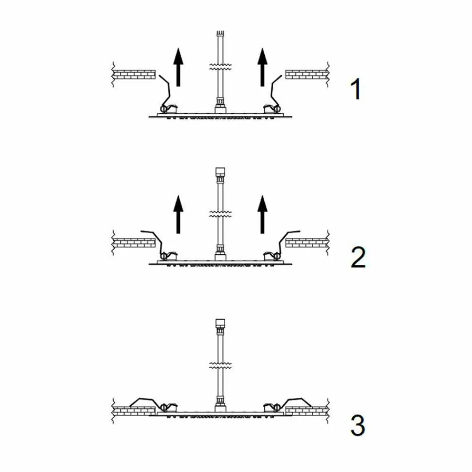 Duschkopf mit quadratischer Decke aus Stahl Made in Italy - Stärke Viadurini