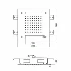 Quadratischer Duschkopf aus Edelstahl mit Farbtherapie Made in Italy - Bilbo Viadurini