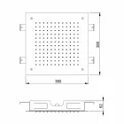Quadratischer Single Jet Duschkopf aus Edelstahl Made in Italy - Jet Viadurini