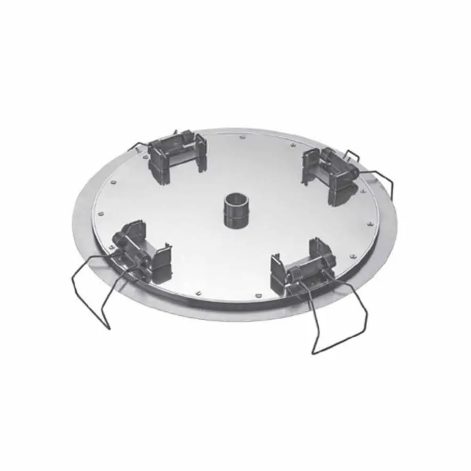 Duschkopf mit runder Decke aus modernem Stahl Made in Italy - Damian Viadurini