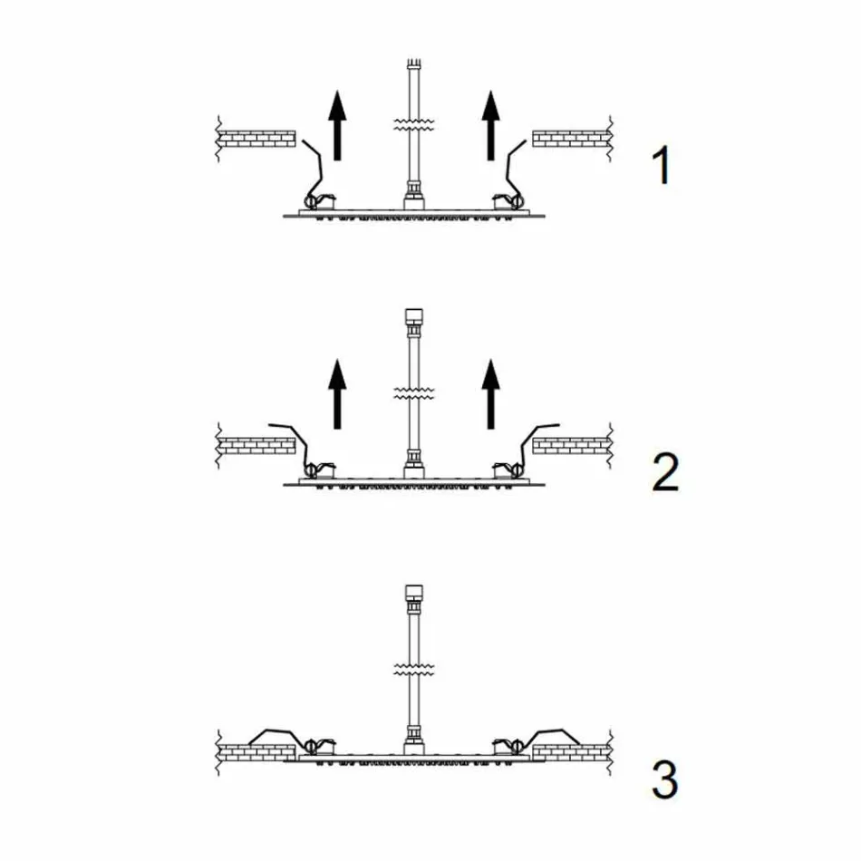 Duschkopf mit runder Decke aus modernem Stahl Made in Italy - Damian Viadurini