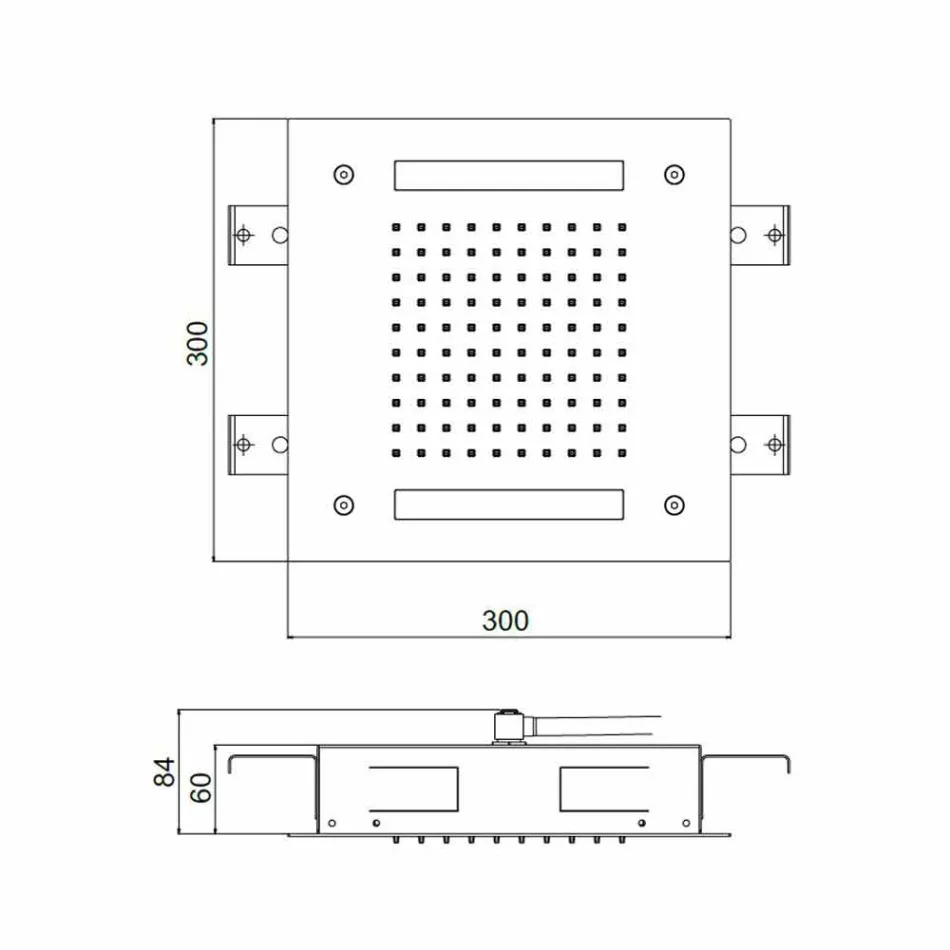 Edelstahl Single Jet Duschkopf mit LED-Farbtherapie Made in Italy - Sauron Viadurini