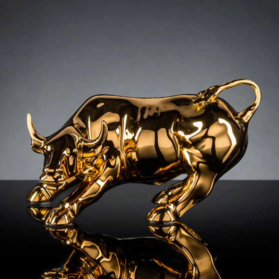 Handgefertigtes Keramik Ornament in Bull-Form Made in Italy - Bulino Viadurini