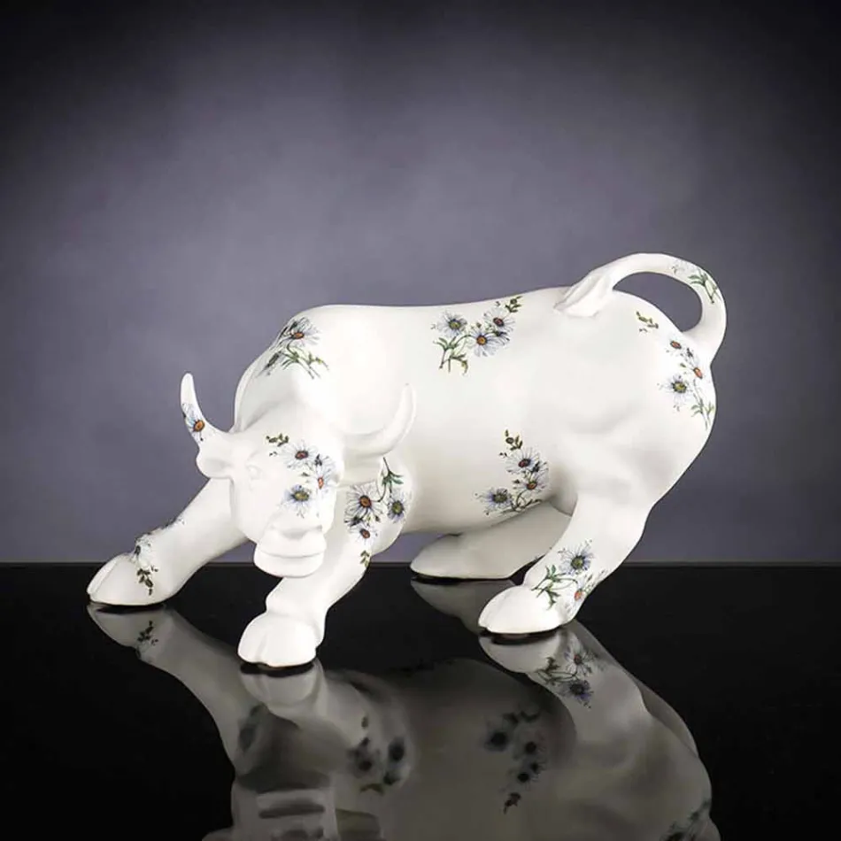 Handgefertigtes Keramik Ornament in Bull-Form Made in Italy - Bulino Viadurini
