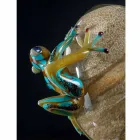 Eiförmiges Glasornament mit Fröschen Made in Italy - Huevo Viadurini