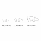 Keramik Ornamente in Nilpferdform, Made in Italy - Savage Viadurini