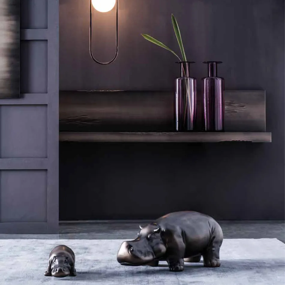 Keramik Ornamente in Nilpferdform, Made in Italy - Savage Viadurini