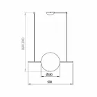 Design Pendelleuchte aus Glas und Messing mit LED-Licht, 3 Größen - Alma von Il Fanale Viadurini
