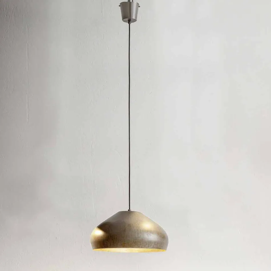 Antique Steel Design Suspension Durchmesser 450 mm - Materia Aldo Bernardi Viadurini