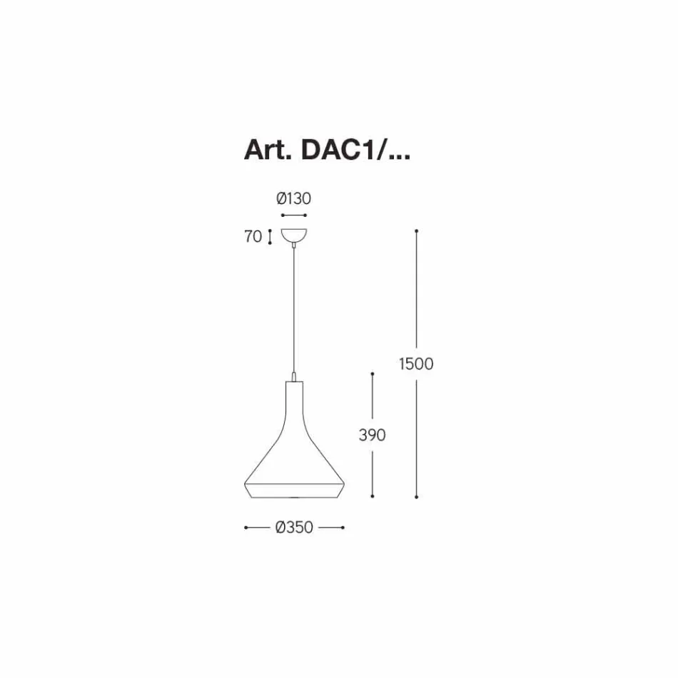 Design Suspension in Aluminium Hergestellt in Italien - Kappadokien Aldo Bernardi Viadurini