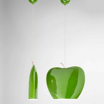 Suspension in Keramik von Apple Shaped Design - Früchte Aldo Bernardi Viadurini