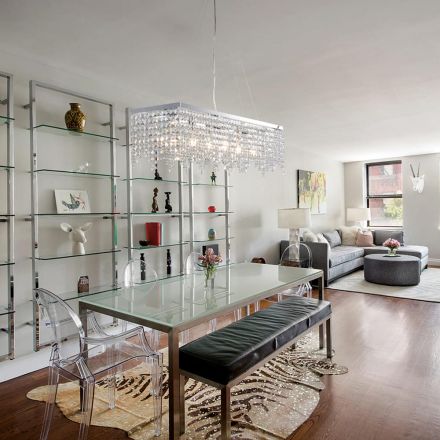 Verchromte Eisen-Pendelleuchte mit Strasssteinen, hergestellt in Italien, für die Inneneinrichtung - Afrika Viadurini