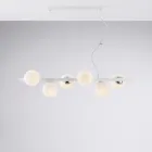 Lackierte Eisen-Pendelleuchte, hergestellt in Italien, für die Inneneinrichtung - Berlin Viadurini