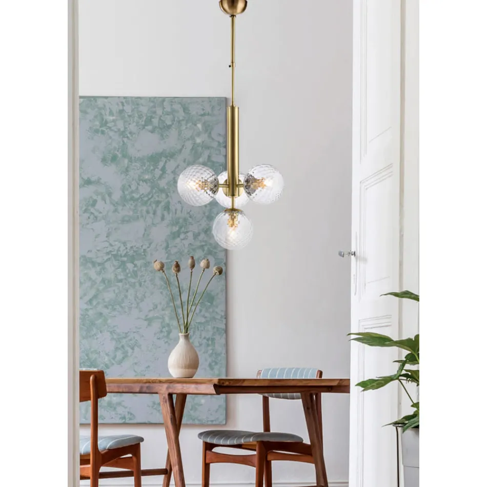 Italienische Eisen-Pendelleuchte für die Inneneinrichtung - Como Viadurini