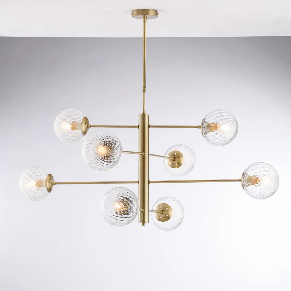 Italienische Pendelleuchte aus Eisen für die Inneneinrichtung - Creta Viadurini