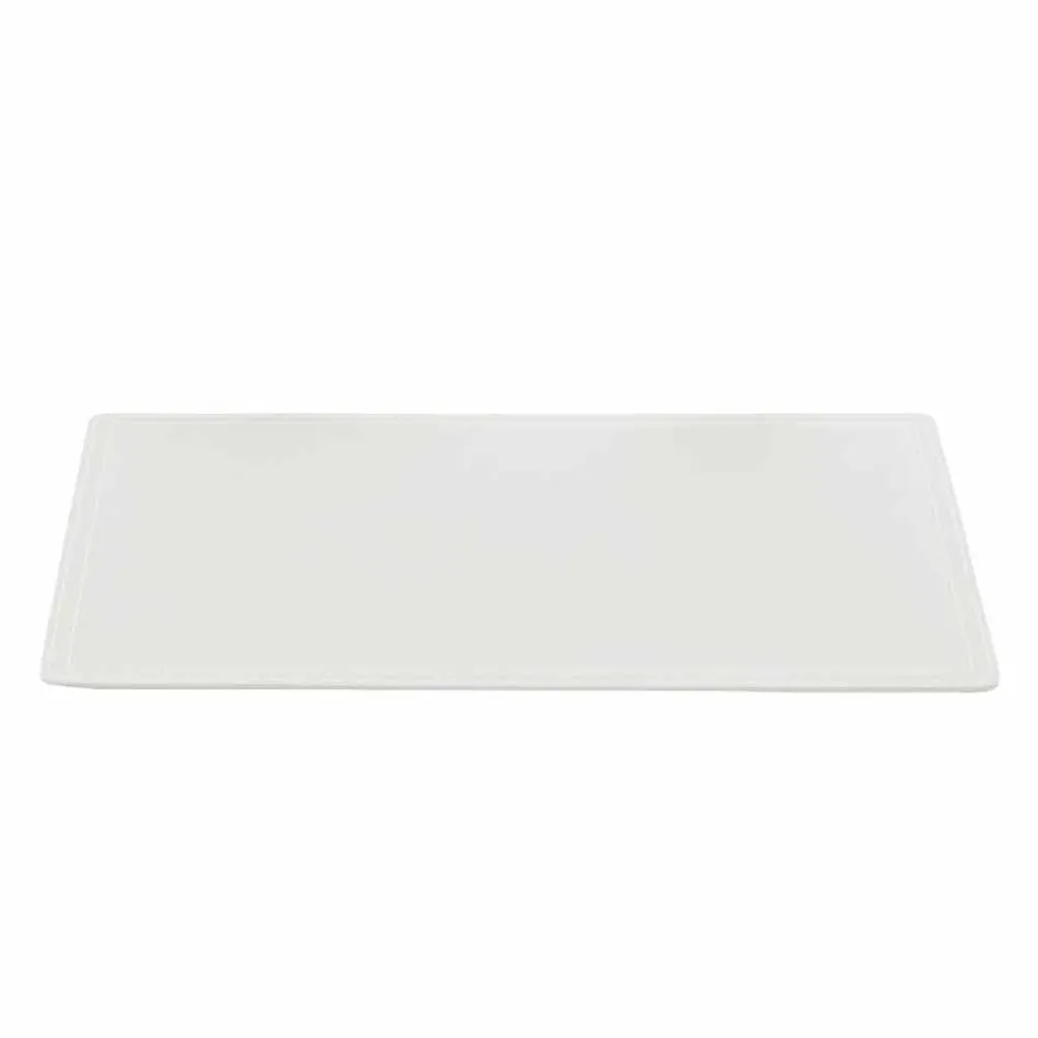 Schreibtischunterlage aus regeneriertem Leder mit Stiftstichnähten Made in Italy - Ascanio Viadurini