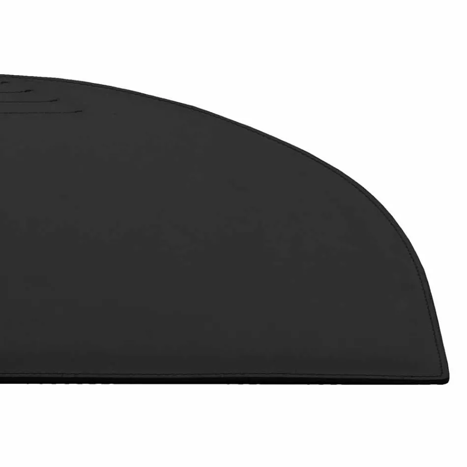 Schreibtischunterlage aus regeneriertem Leder mit Stiftstoppnähten Made in Italy - Medea Viadurini