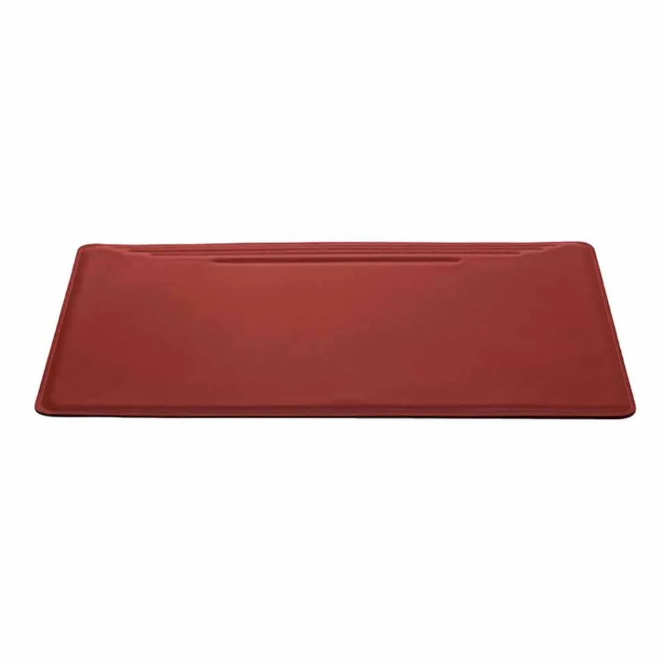 Maxi Desk Pad aus regeneriertem Leder mit Nähten Pen Stop Made in Italy - Ebe Viadurini
