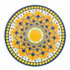 Runde Teller aus farbigen sizilianischen Kunststoffdekorationen 12 Stück - Trapani Viadurini
