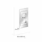 Dreischichtiger Wandspiegel und schwarze Struktur italienisches Design - Plaudio Viadurini