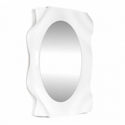 Weiße Milch Diva des Wandspiegels modernes Design, hergestellt in Italien Viadurini