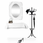 Weiße Milch Diva des Wandspiegels modernes Design, hergestellt in Italien Viadurini