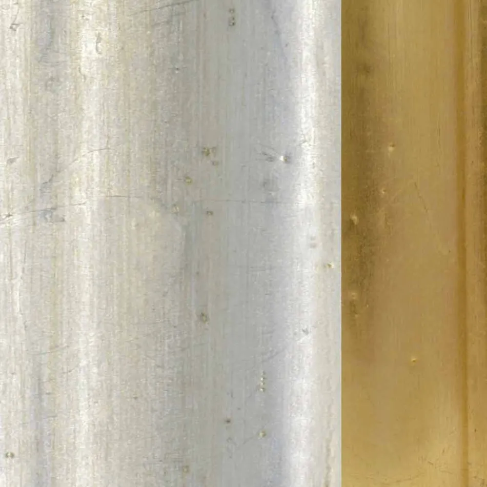 Wandspiegel Gold, Silber handgefertigtes Holz aus Italien Michele Viadurini