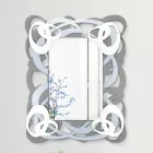 Rechteckiger farbiger hölzerner Wandspiegel des modernen Designs - Amalga Viadurini